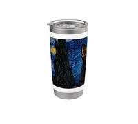 Working Kelpie Dog Van Gogh Starry Night Stainless Steel Insulated Tumbler
