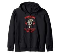 Working Like Crazy To Support The Lazy Zip Hoodie