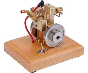 Working Metal Engine Model Kit, Mini 1.6cc Water-cooled 4-stroke Single-cylinder Engine Build Set, Physics Toy For Adults & Teens, Educational Science Experiment M12b 15 x 12 x 12.7 cm