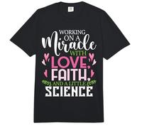 Working On A Miracle - Embryo Transfer IVF Support Pregnancy Comfort Colors Adult Heavyweight T-Shirt