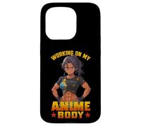 Working On My Anime Body Vintage Muscular Anime Bodybuilder Case for iPhone 15 Pro