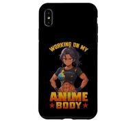 Working On My Anime Body Vintage Muscular Anime Bodybuilder Case for iPhone XS Max
