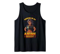 Working On My Anime Body Vintage Muscular Anime Bodybuilder Tank Top