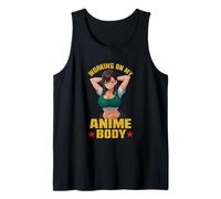 Working On My Anime Body Vintage Muscular Anime Girl Tank Top