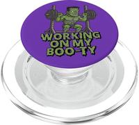 Working On My Boo-ty Funny Halloween Muscular Frankenstein PopSockets PopGrip for MagSafe