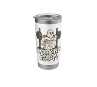 Working On My Boo-ty Funny Halloween Muscular Ghost Spooky Stainless Steel Insulated Tumbler