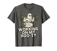 Working On My Boo-ty Funny Halloween Muscular Ghost Spooky T-Shirt
