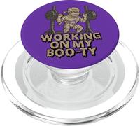 Working On My Boo-ty Funny Halloween Muscular Mummy Spooky PopSockets PopGrip for MagSafe