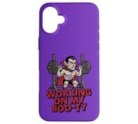 Working On My Boo-ty Funny Halloween Muscular Vampire Spooky Case for iPhone 16 Plus