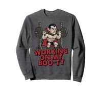 Working On My Boo-ty Funny Halloween Muscular Vampire Spooky Sweatshirt