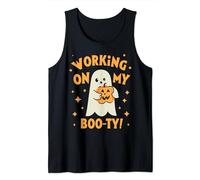 Working On My Booty Boo-ty halloween Gym Ghost Pumpkin Tank Top