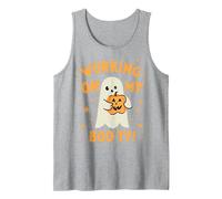 Working On My Booty Boo-ty Halloween Gym Ghost Pumpkin Tank Top, Men, Heather Grey, X-Large