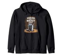 Working On My Bucket List Sarcastic Beer Beverage Graphic Zip Hoodie