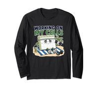 Working On My Cells Spreadsheet Gym Pun Long Sleeve T-Shirt