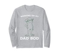 Working on My Dad BOD Funny Frog Father's Day Long Sleeve T-Shirt
