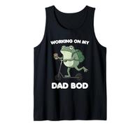 Working on My Dad BOD Funny Frog Father's Day Tank Top