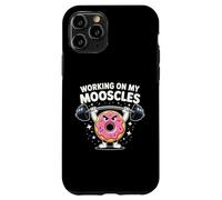 Working On My Mooscles Humor Fitness Gym Doughnut Men Women Case for iPhone 11 Pro