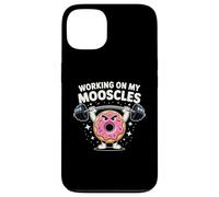 Working On My Mooscles Humor Fitness Gym Doughnut Men Women Case for iPhone 13