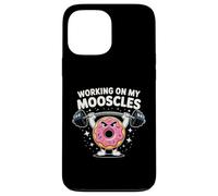 Working On My Mooscles Humor Fitness Gym Doughnut Men Women Case for iPhone 13 Pro Max
