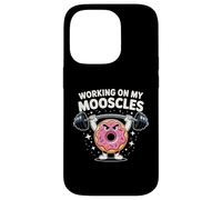 Working On My Mooscles Humor Fitness Gym Doughnut Men Women Case for iPhone 14 Pro