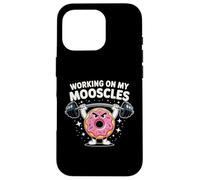 Working On My Mooscles Humor Fitness Gym Doughnut Men Women Case for iPhone 16 Pro