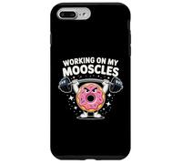 Working On My Mooscles Humor Fitness Gym Doughnut Men Women Case for iPhone 7 Plus/8 Plus