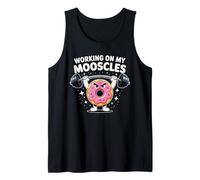 Working On My Mooscles Humor Fitness Gym Doughnut Men Women Tank Top