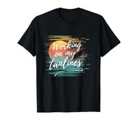 Working On My Tanlines, Funny Tanning Spray Salon Beach Value Graphic T-Shirt, Men, Black, M