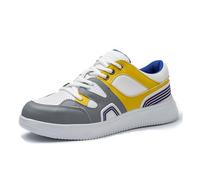 Working Shoes Anti-Puncture Anti-Smash Anti-Colision, Steel Toe Shoes for Men/Women/Youth, Steel Toe Boots Comfortable Lightweight Breathable, Safety Shoes Sneakers(Yellow,9 UK)
