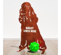 Working Springer Spaniel Garden Ornament Christmas Dog Lover Gift Black English Gordon Setter Related Statue Figure Metal Home Decoration Sculpture (Personalised Natural)