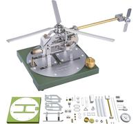 Working Stirling Engine Helicopter, Metal Mechanical Model Kit for Adult Hobbyists, Collectible Desktop Display with Moving Rotors, Unique Engineer Gift