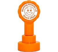 Working towards LO - Good effort Teacher Stamp. Orange Ink, 22mm Reinkable Xclamations Mount