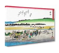 Working Upon the Beach by Utagawa Hiroshige Canvas Print | Gallery Wrapped 30mm Frame Wall Art | 30x20 inches | Ready to Hang | Asian Seascape Picture | Living Room Bedroom Lounge Office