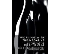 Working with the Negative : Critique at the End of the World