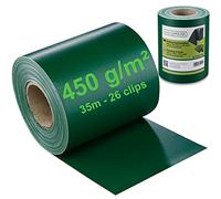 workingHOUSE PVC Privacy Screening for Double Bar Fences - Garden Fence Privacy Screen with Clamping Strips - 450g/m² with 35m Length x 19cm Height - Weatherproof, Maintenance-Free & Easy to Install