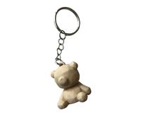 WORKIRAN Durable Plastic Keychain,Cute Keyrings for Keys,Bags or Zippers, brown, Standart