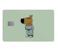 WORKIRAN Meme Chill Guy Credit Card Sticker | Unisex Adults, Cartoon, Vinyl, Waterproof, Identity Theft Protection