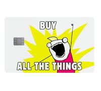 WORKIRAN Meme Credit Card Stickers | Unisex, Multi-colored Vinyl Stickers | Identity Theft Protection | Bubble Free, Slim, Waterproof & Scratch Resistant | Universal Fit for Credit, Debit & ID Cards