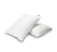 WORKKOOL Hybrid Pillow 2 Pack - Shredded Memory Foam & Cloud-Like Support Pillows, Adjustable Fill with Travel Bag, Super King Size,48x66cm