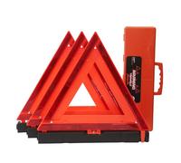 WORKKOOL Safety Triangles DOT Approved, Standard Warning Triangles Enmergency Reflector, Emergency Triangles for Vehicles with Carry Case(3 Pack,Without Sand)