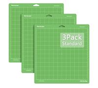 WORKLION 12x12 Cutting Mat for Cricut: (StandardGrip, 3 Mats) Cricut Explore One/Air/Air 2/Maker Standard Adhesive Sticky Green Quilting Cricket Replacement Cut Mats