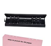 WORKLION Adjustable 6-Hole Punch with Positioning Mark, Daily Paper Puncher for A5 Size Six Ring Binder Planners - Refill Pages