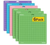 WORKLION Cutting Mat 12x12 Compatible with Cricut: (6 Mats, 2 StandardGrip/ 1 FrabricGrip/ 1 LightGrip/ 1 StrongGrip) Variety Cut Mats Replacement Accessories for Explore Air 2/Air/One/Maker