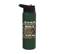 Workmanship Created in Christ Religious Crafting Stainless Steel Insulated Water Bottle