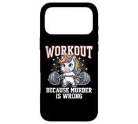 Workout Because Murder Is Wrong Funny Magical Unicorn Lovers Case for iPhone 17 Pro Max