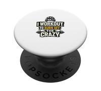 Workout Burn Off Crazy Fitness Motivation Gym Exercise PopSockets Adhesive PopGrip