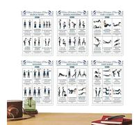 Workout Chart - Full Body Complete Home Gym Exercise Routine | Yoga Dumbbell Exercise Action Chart - for Dorm, Office, Apartment, Bedroom, Living Room
