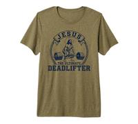 Workout Christian Gym Lover Jesus The Ultimate Deadlifter Premium T-Shirt