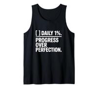 Workout Daily 1 Percent Progress Over Perfection Checklist Tank Top
