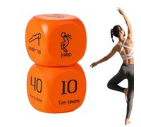 Workout Dice - 6-Sided Playful Game Material | 2-Piece Workout Dice Game With Push-ups, Lunges And Jumps | For Family Gym Home Playtime Group Physical Education Training LO Lessons